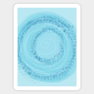 Aqua Blue Swirl Spray Paint Pattern, made by EndlessEmporium Sticker